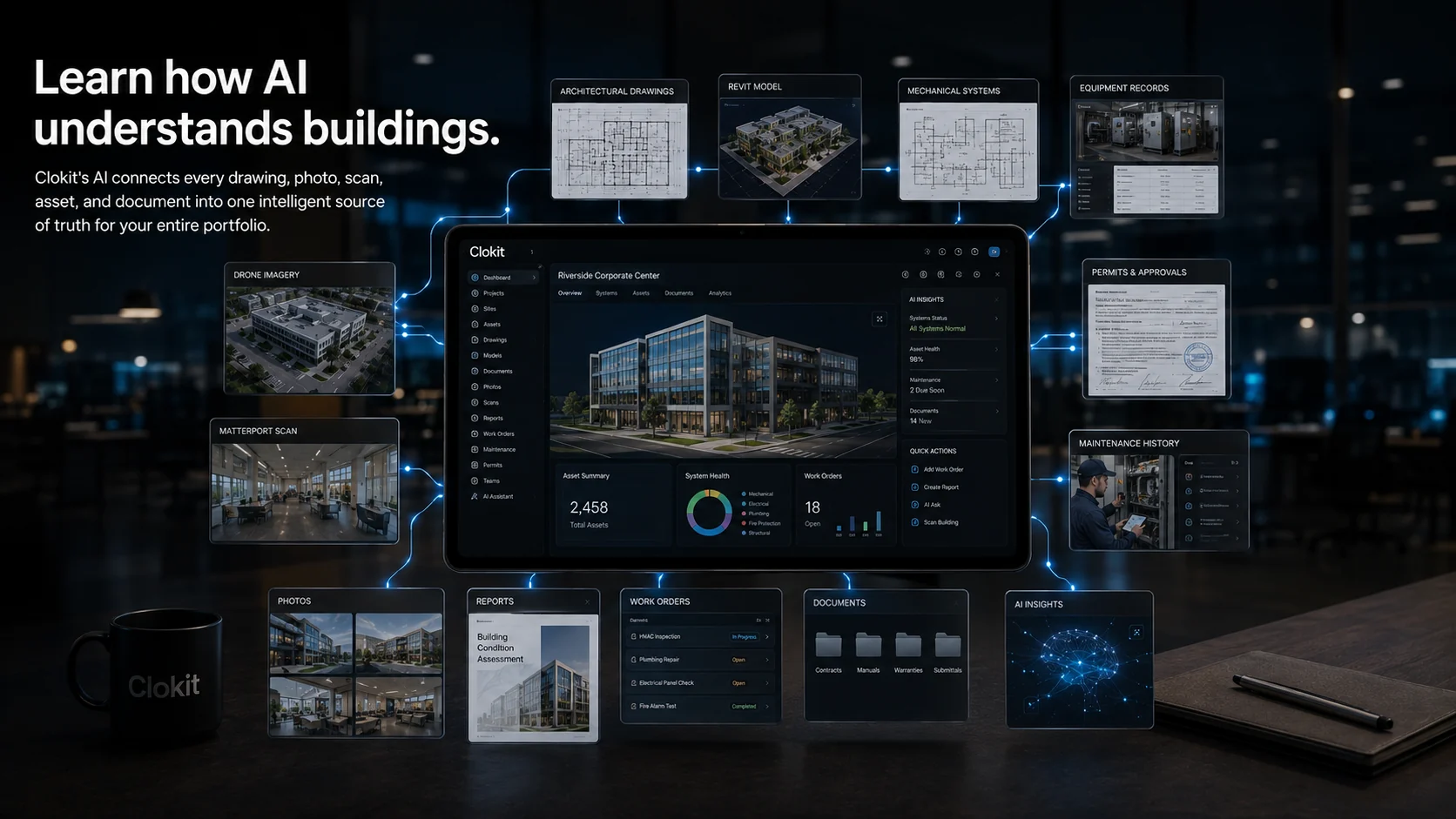 AI connecting building drawings, scans, records, and reports