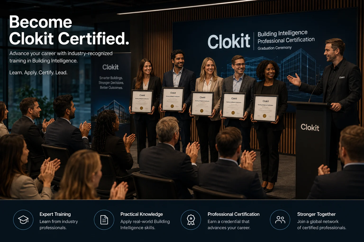 ClokIt USA Building Intelligence certification ceremony