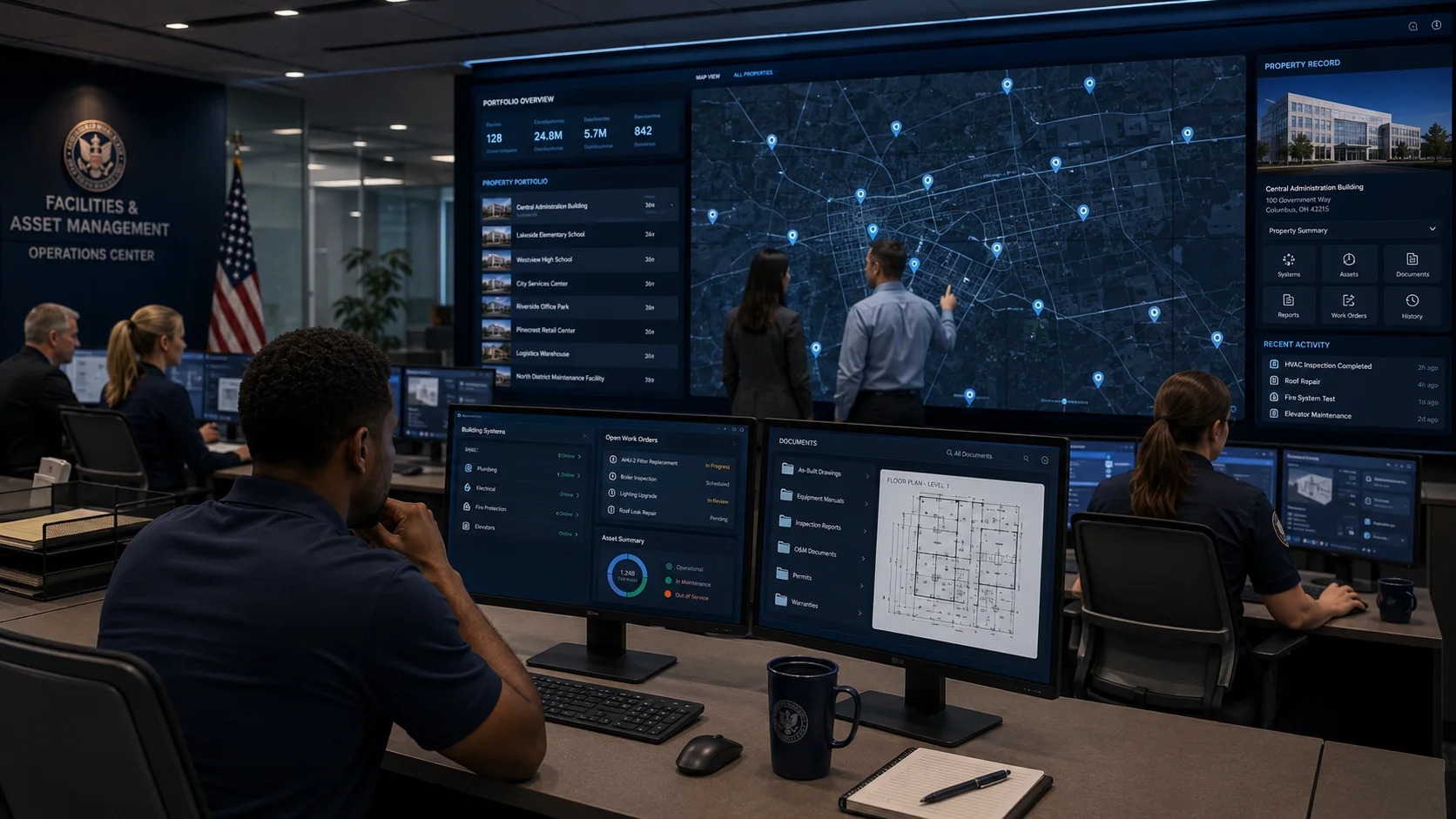 Facilities and asset management operations center