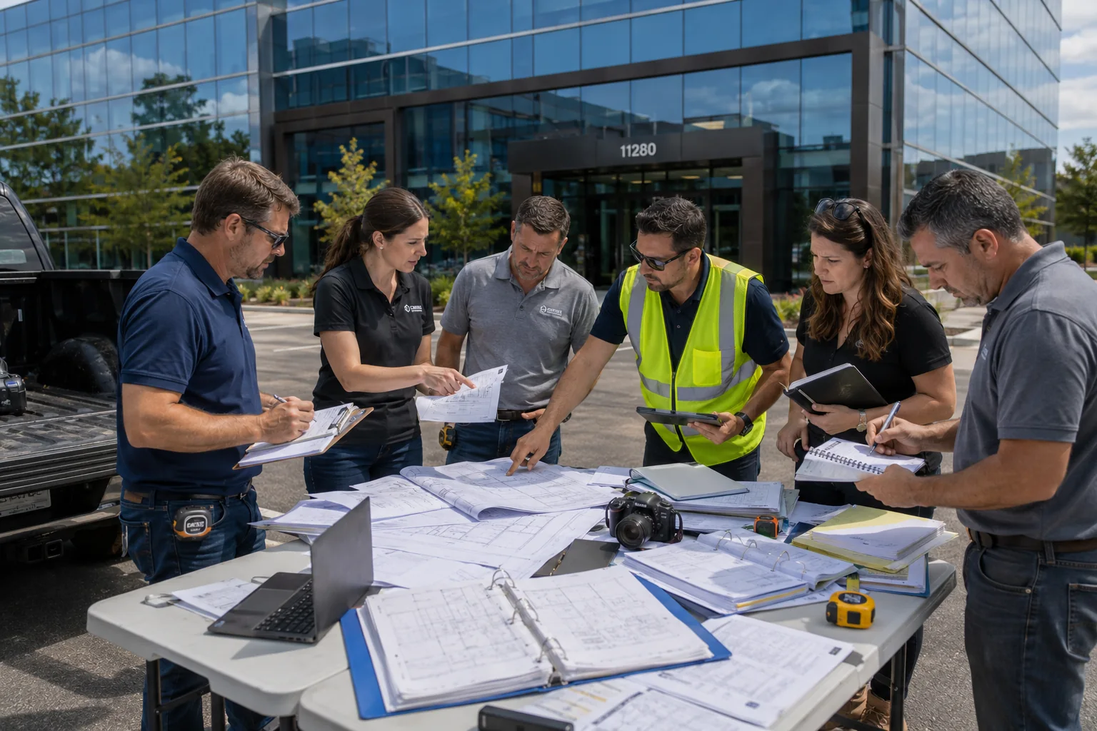 Building professionals collaborating around project information